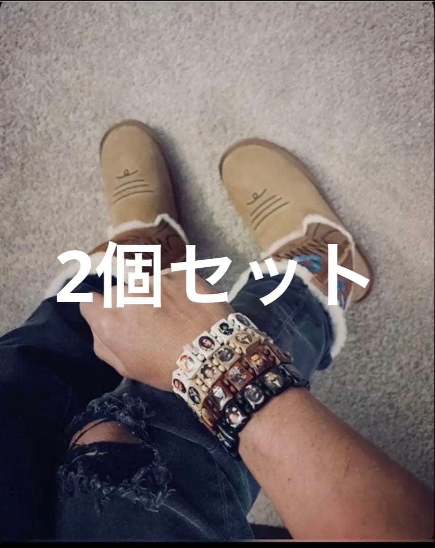 bazo1199 style bracelet ブレスレット 白 黒 2個セット - メルカリ