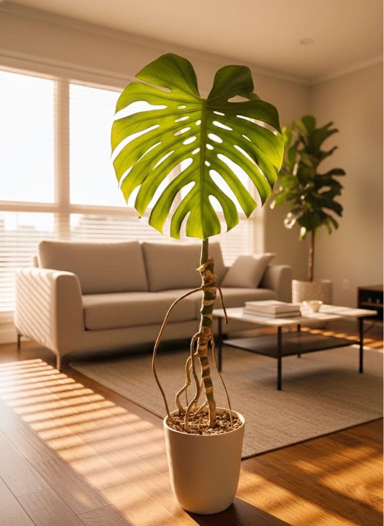 モンステラ デリシオーサ 120cm 幹立ち　1本立ち　根上 楽天市場】モンステラ 8号 幹立ち モンステラ 観葉植物 モンステラ