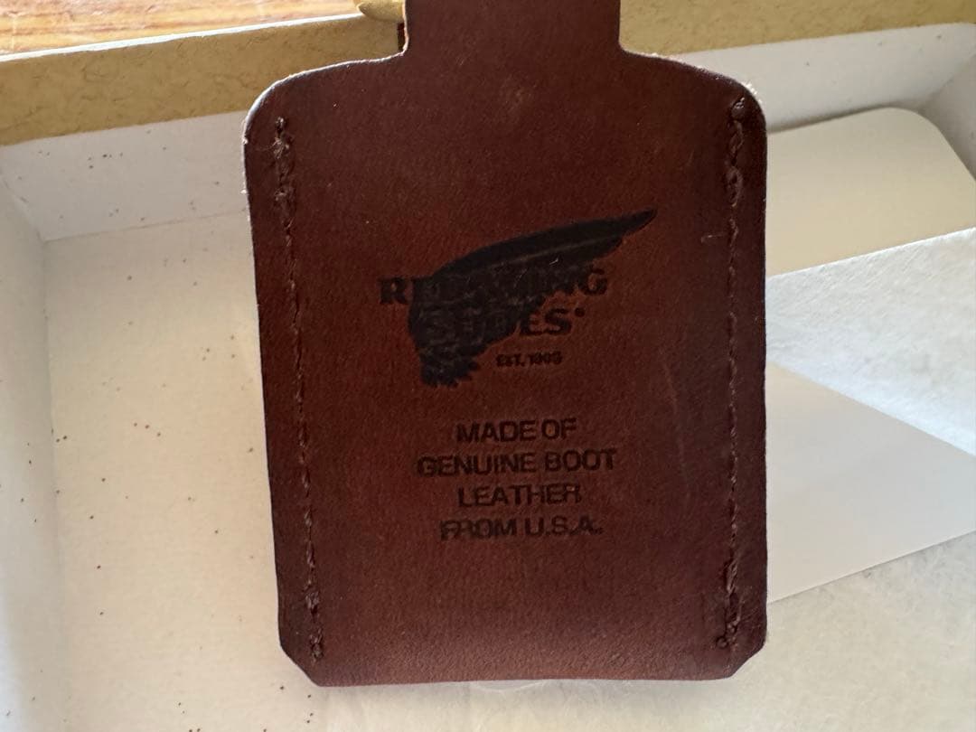 新品RED WING SHOES レッドウィングブーツレザーキーホルダー　レア RED WING(レッドウィング) / キーリング/キーホルダー/レザー/ブラック