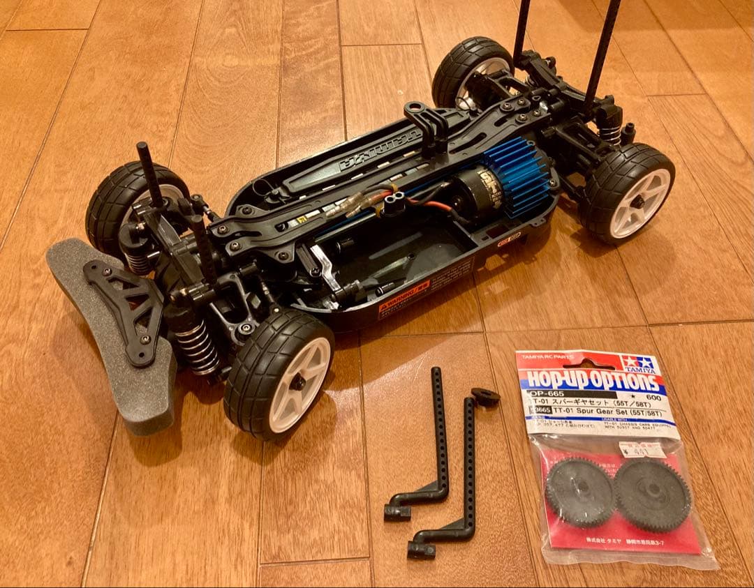 タミヤTT-01 CVAダンパーつき CVAダンパースーパーミニをTT-01 TYPE-Eに付けてみた