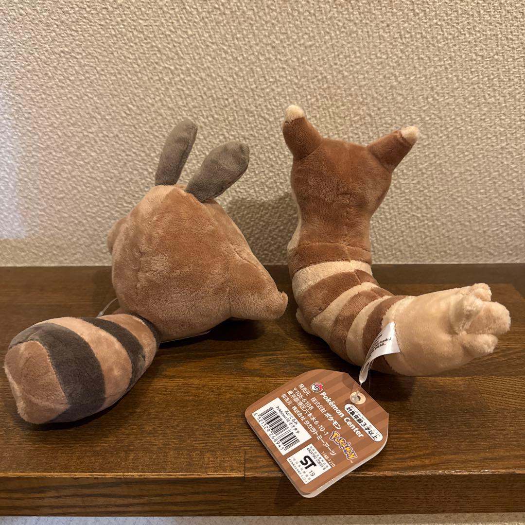 ポケモンセンターオリジナルぬいぐるみ 限定 fit オタチ オオタチ 2点