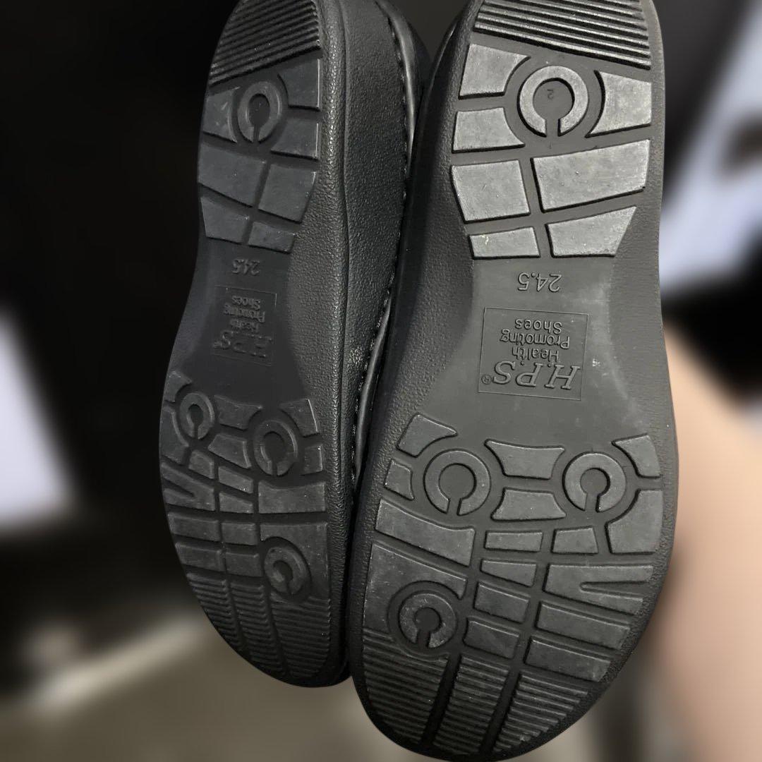 超美品　H.P.S. ブラック　コンフォートサンダル 24.5cm