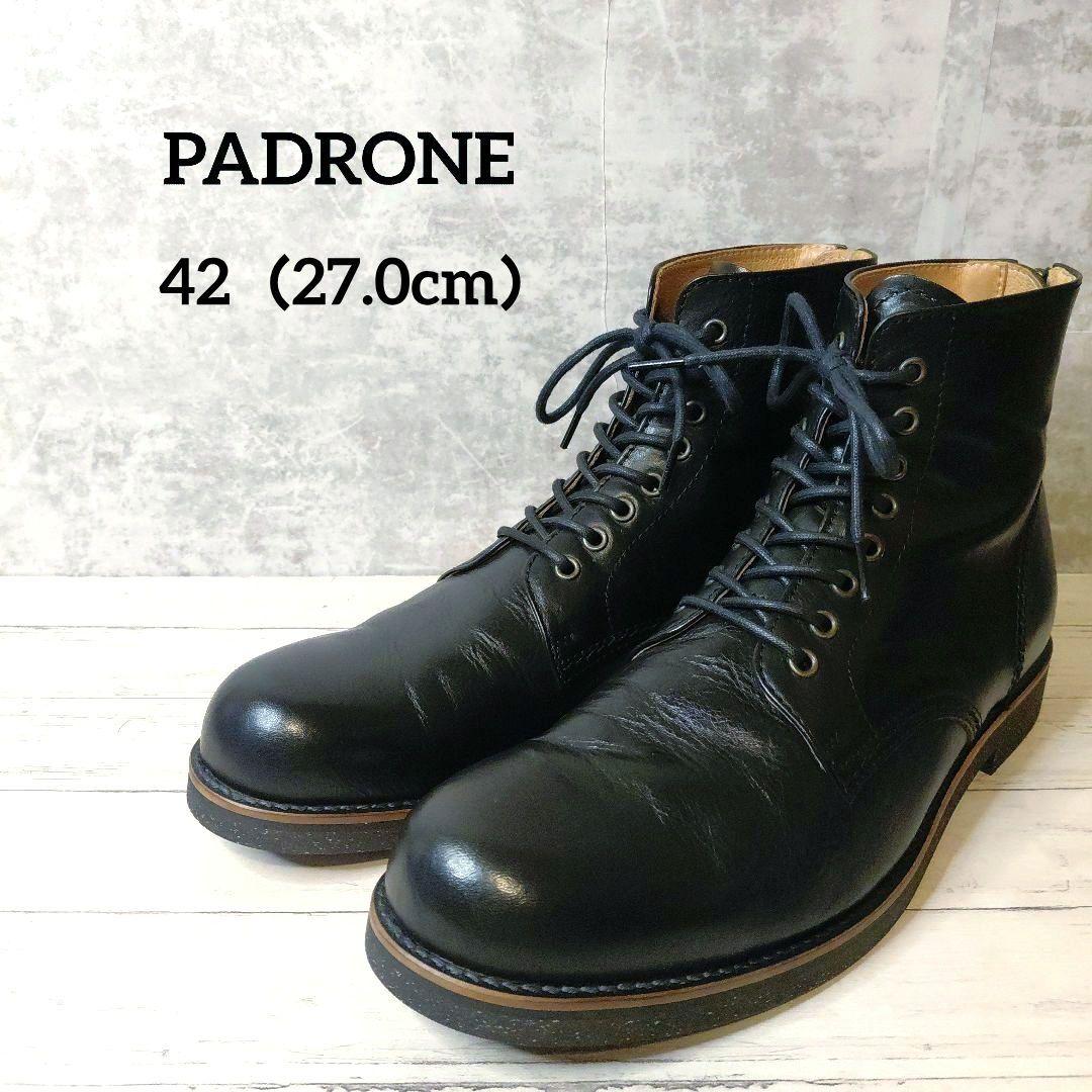 美品✨PADRONE バックジップ チャッカブーツ レースアップ 42 27.5 PADRONE（パドローネ） ブーツ 「PADRONE」別注 BACK ZIP CHUKKA BOOTS