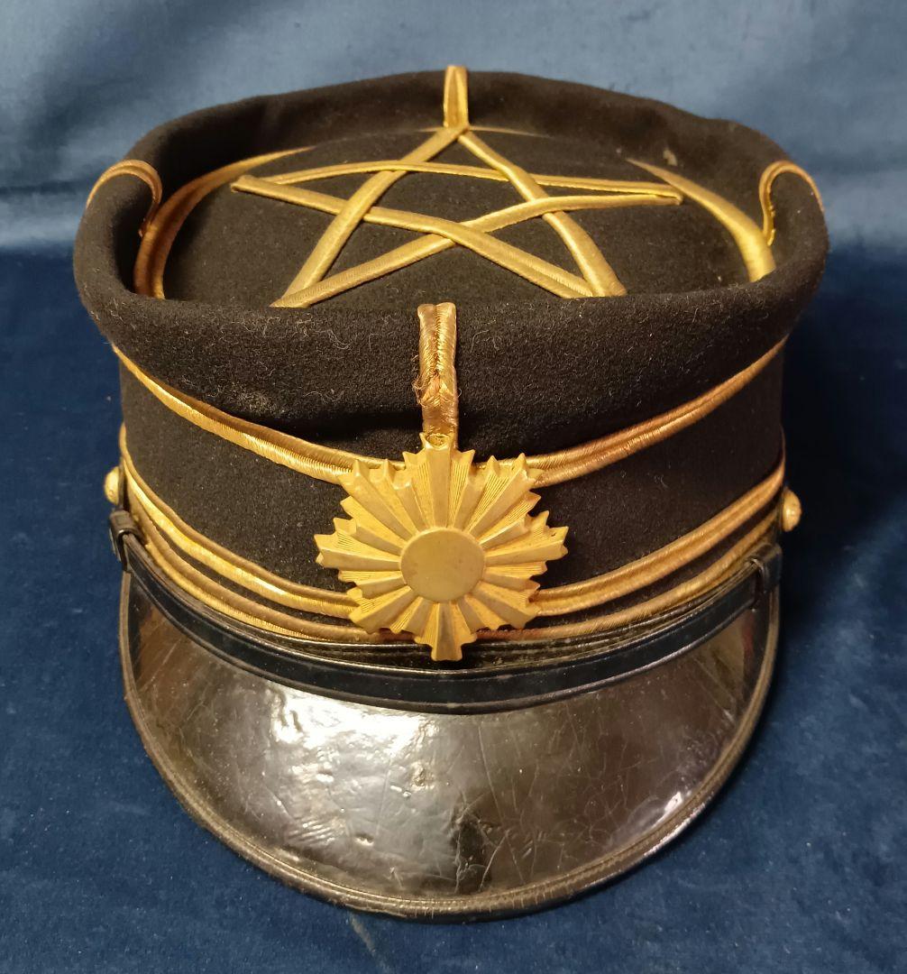 大日本帝国陸軍 大礼帽 制帽 旧日本軍 陸軍 アンティーク 軍帽 五芒星