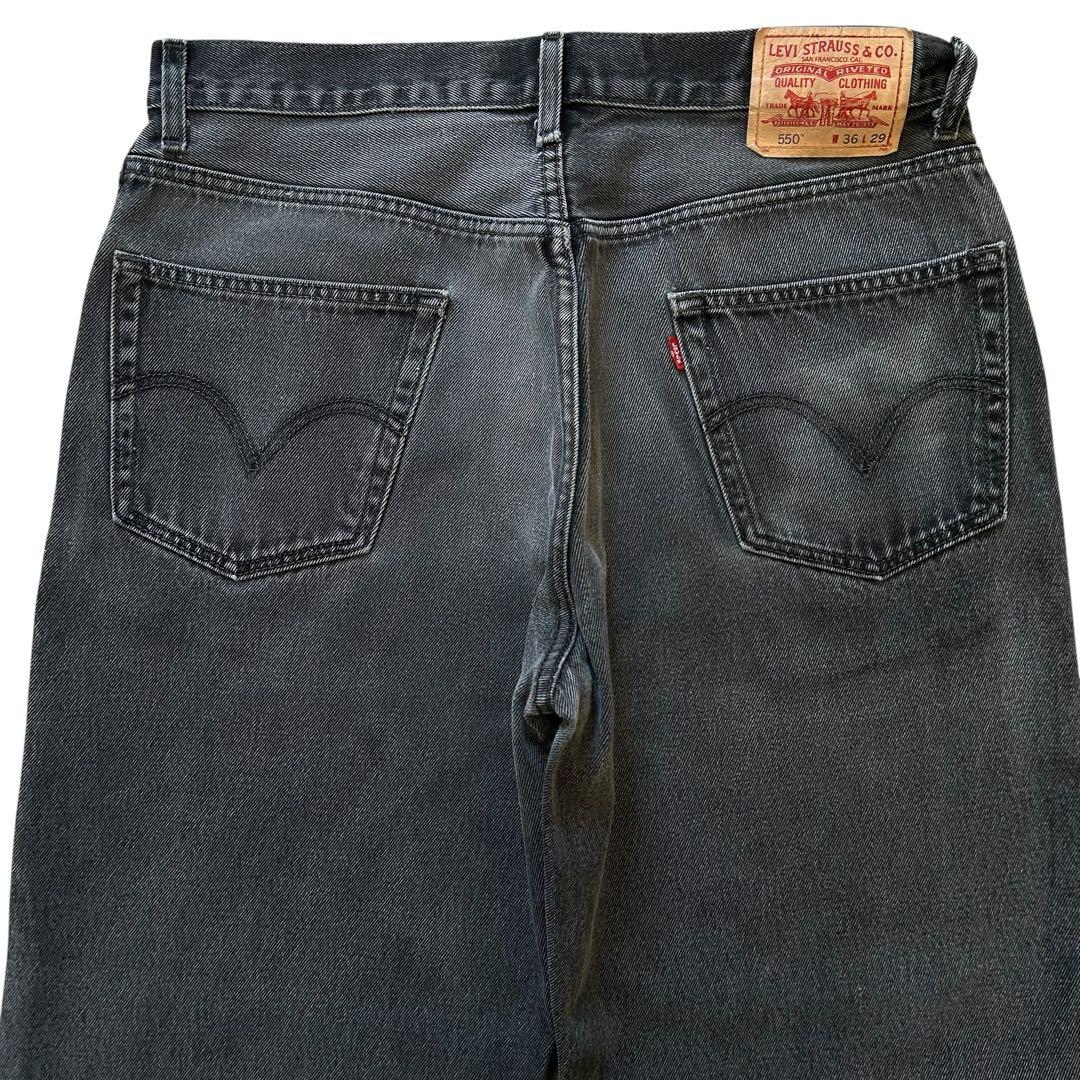 リーバイス 550 ブラックデニム バギーパンツ W36 L29 墨黒 ゆるだぼ