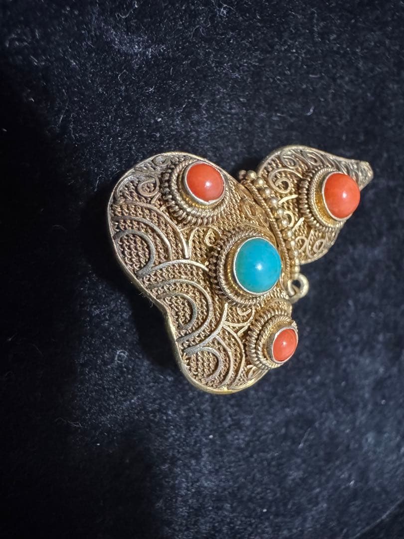 中国 七宝 銀細工 silver アクセサリー 天然石 - メルカリ