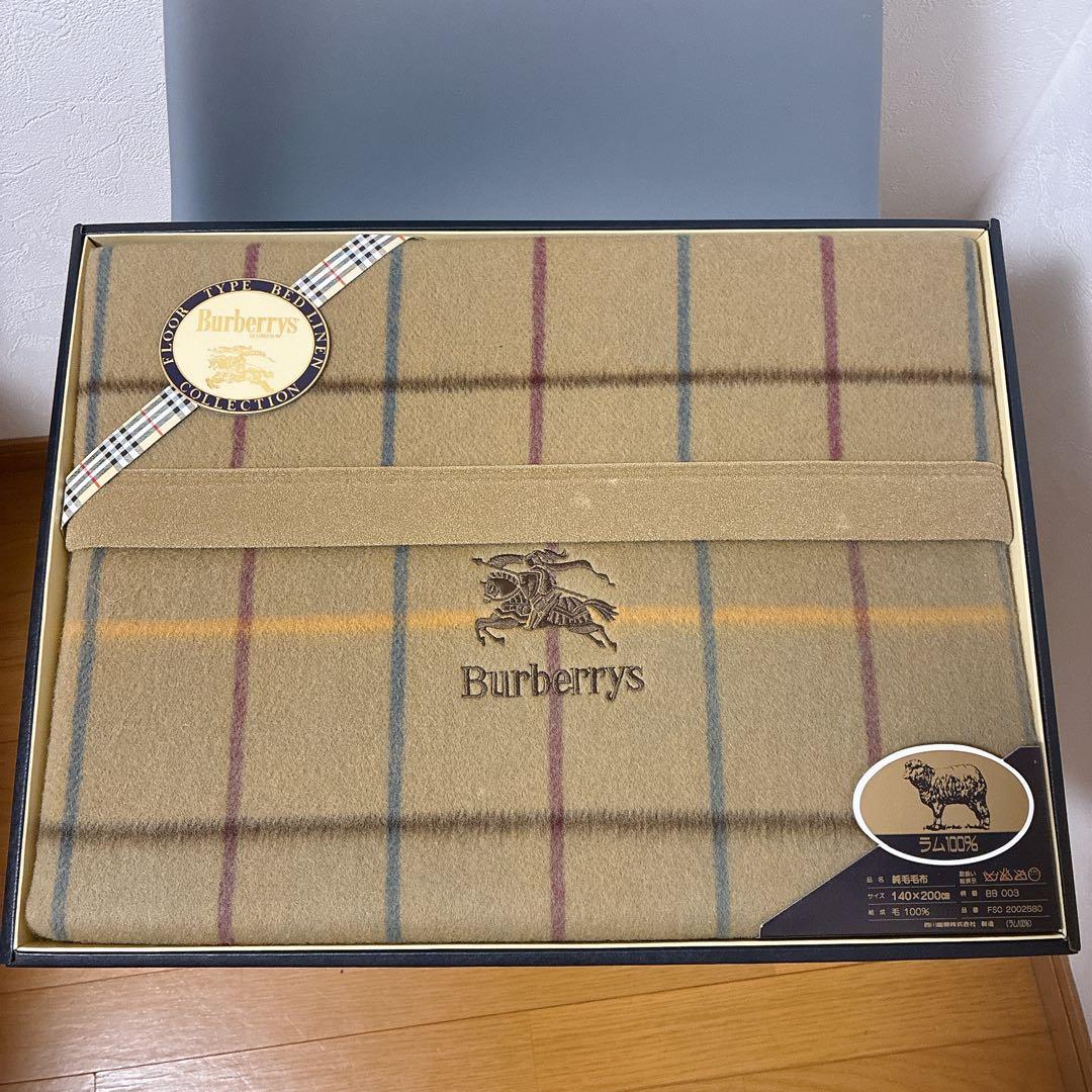 BURBERRY × 西川産業】ラム100％ブランケット（日本製）純毛毛布