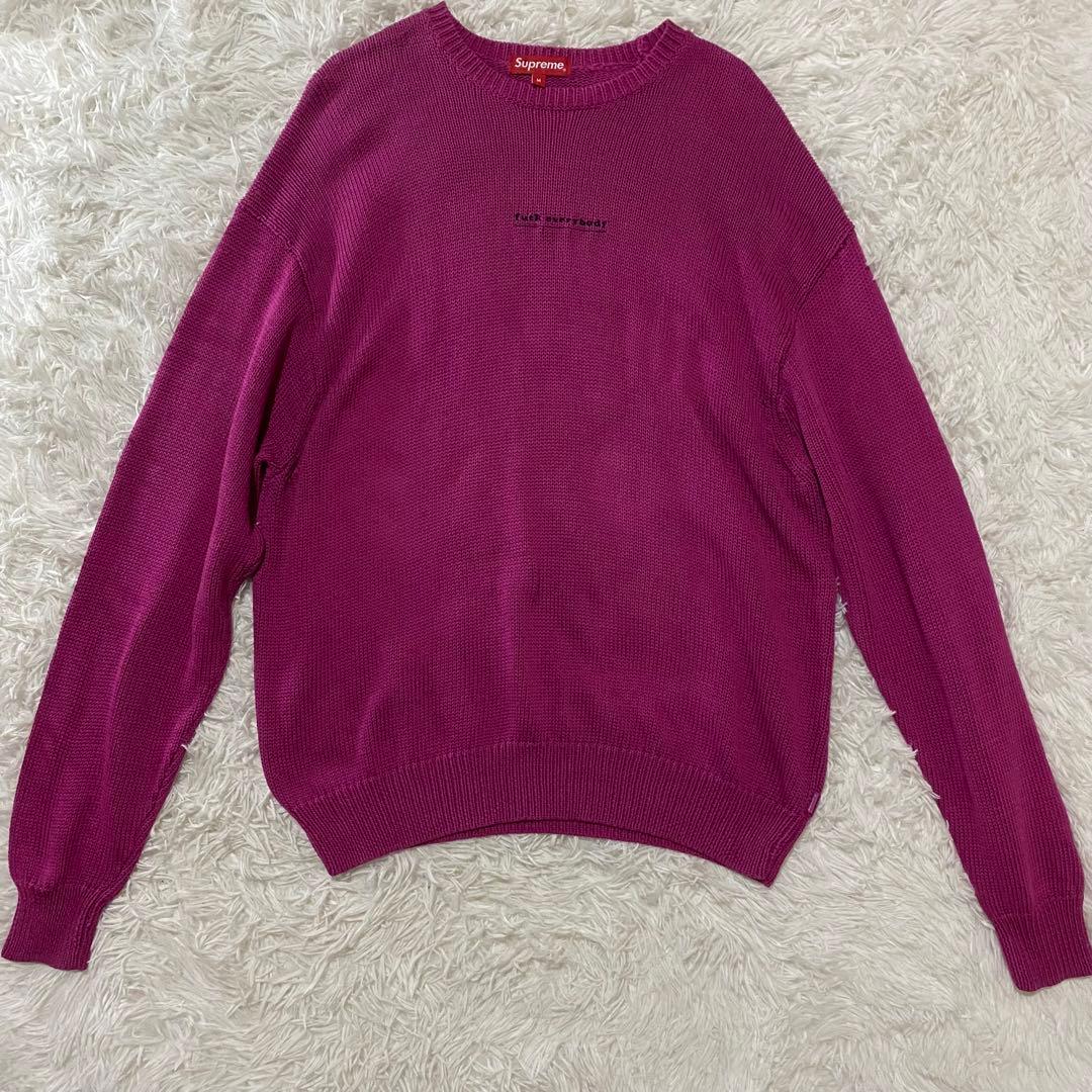 美品】シュプリーム セーター 木村拓哉着用 Mサイズ パープル 紫