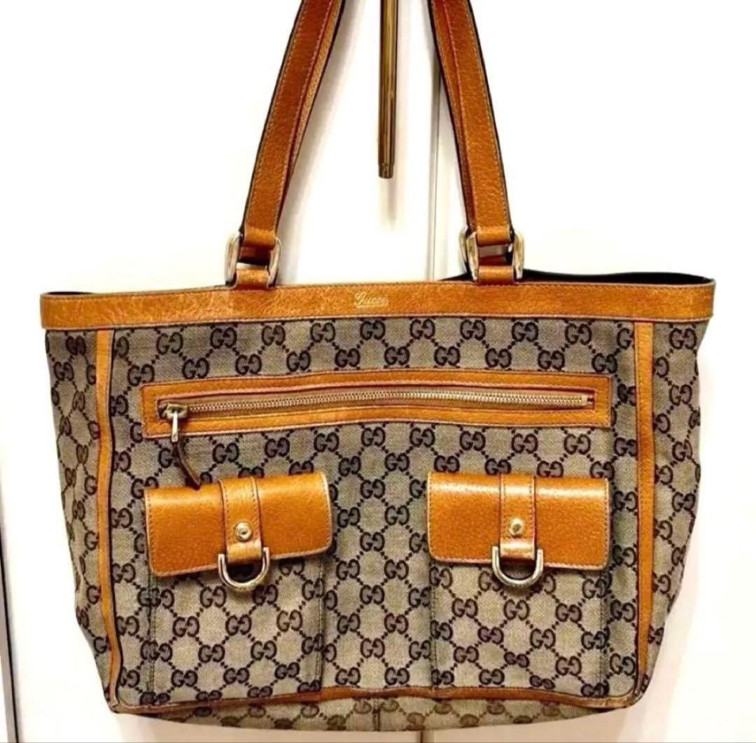 【保存袋付き】Gucci ロゴプリント ショルダーバッグ GUCCI ロゴ プリント レザー メッセンジャー バッグ 関税送料込 (GUCCI