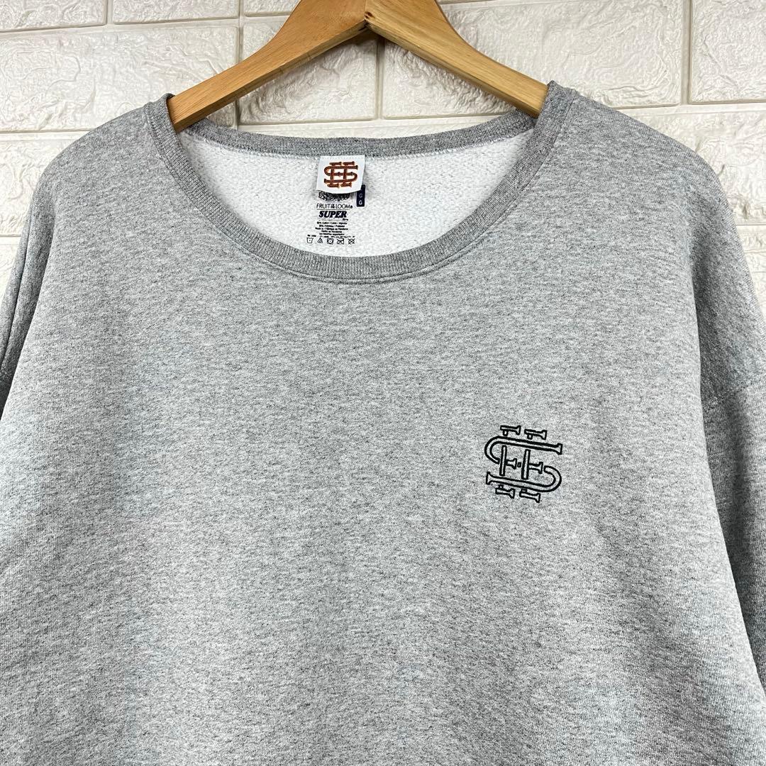 SEE SEE ワンポイントロゴ スウェットシャツ トレーナー L グレー