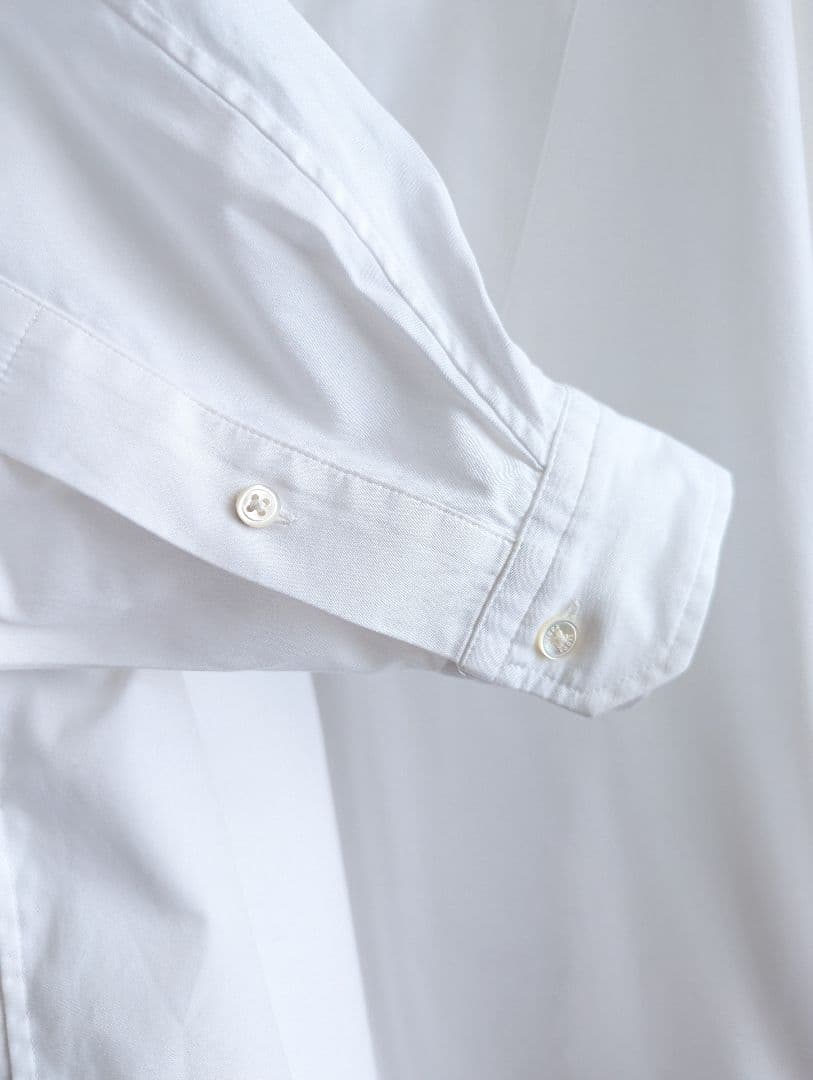 良品】TICCA スタンドカラー スキッパープルオーバー ブラウス白