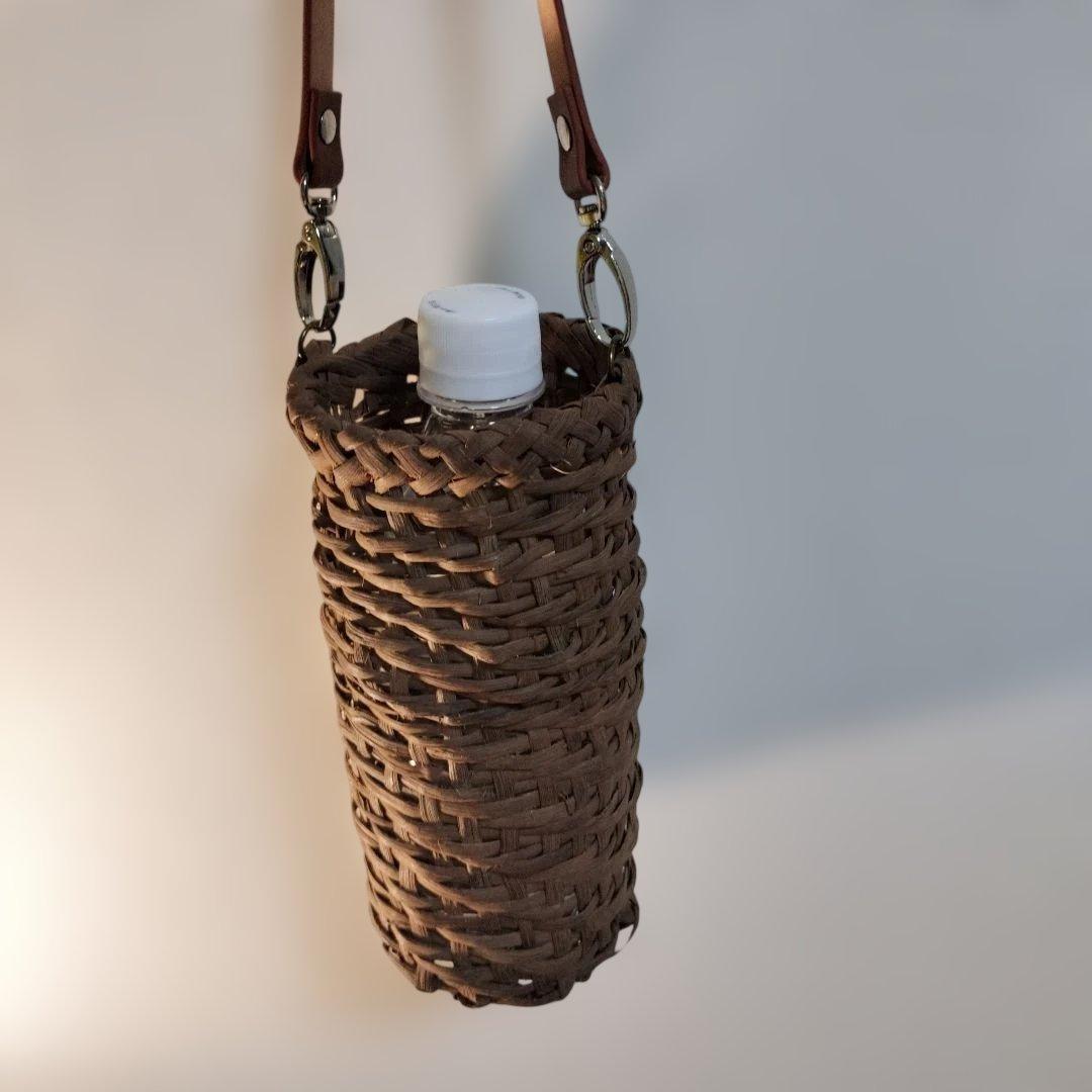 ち*ぃ様 山葡萄ペット ボトルホルダー500ml ペットボトルカバー 500ml用 保温 保冷 真空二重 XF-500 クロス