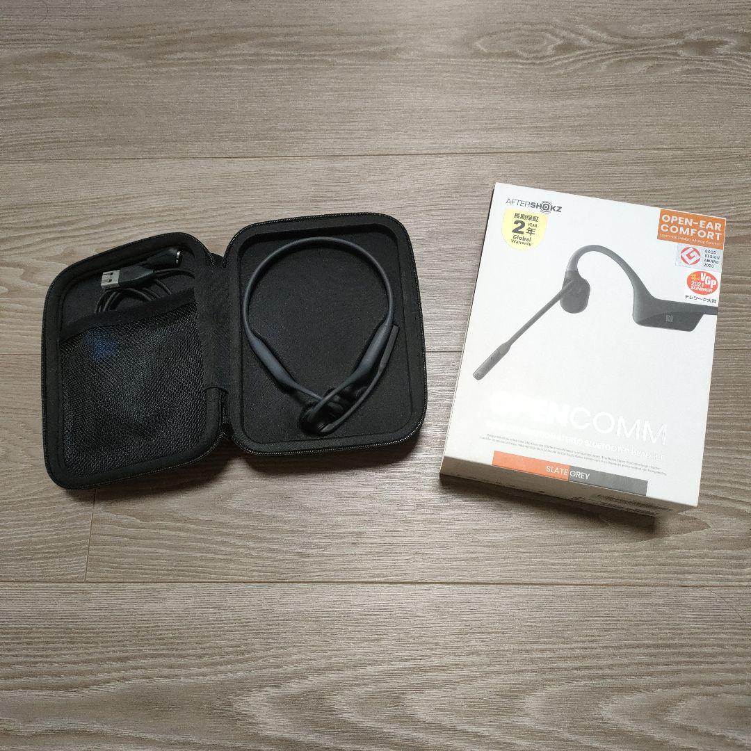 Shokz OpenComm 骨伝導イヤホン ブラック Amazon.co.jp: 公式ストア正規品】 Shokz OpenComm 骨伝導イヤホン