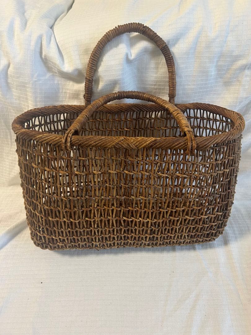 アケビ　カゴバック　かご　工芸　民藝 若畑創作館 あけび蔓「二本編み」籠バッグ - 岩手県西和賀町｜ふるさと