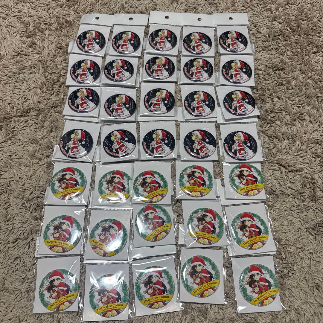 鳥取限定　毛利蘭　灰原　コナン　クリスマス　缶バッジ 名探偵コナン - 【鳥取 コナン駅限定】名探偵コナン 灰原哀 クリスマス