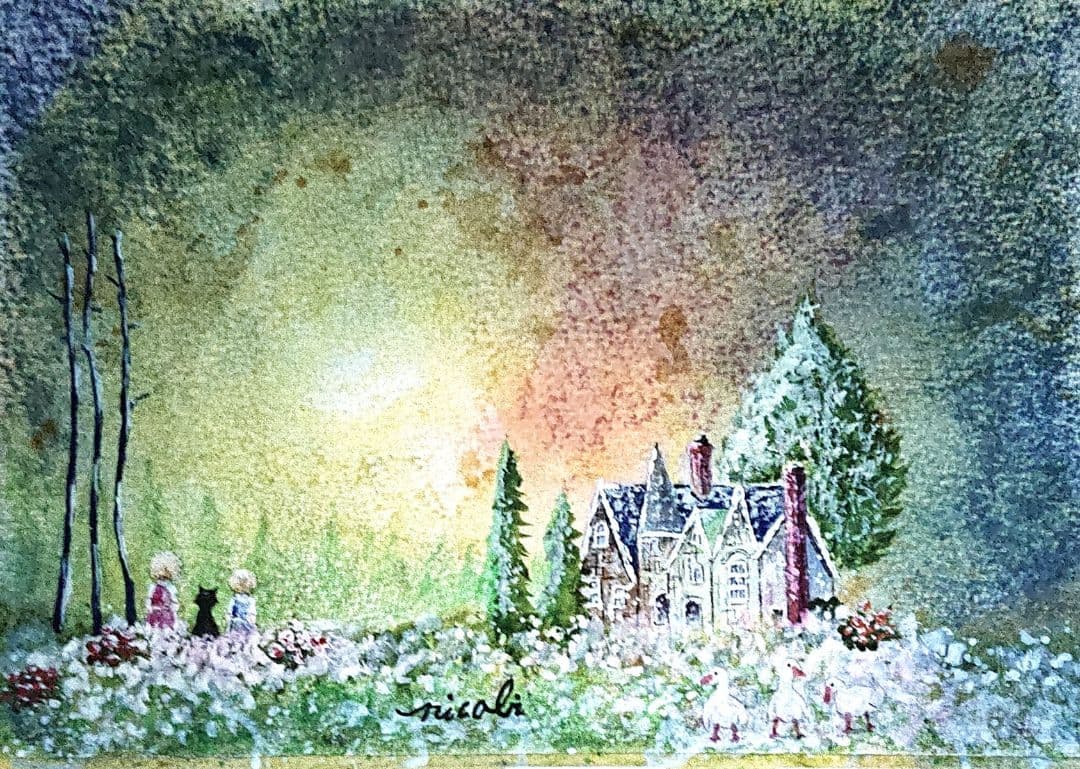 絵画 ☆ 魔法のNicolaの世界☆原画 ア−ト 風景画