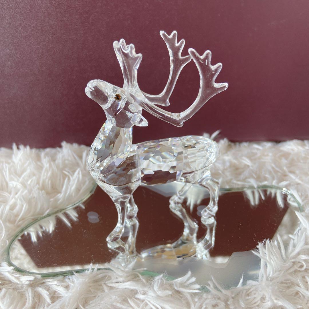 美品 スワロフスキー 鹿 置物 クリスタル トナカイ シカ - メルカリ