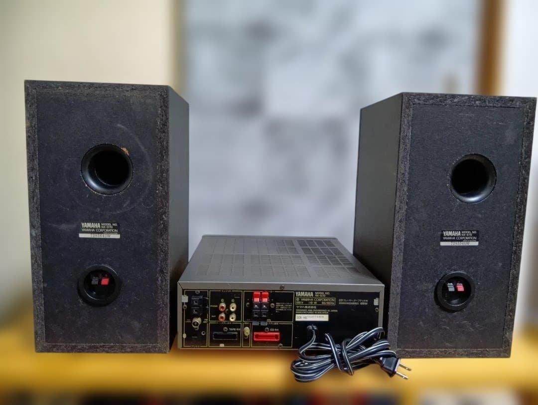 YAMAHA レシーバーアンプと2ウェイスピーカーのセット - アンプ送料