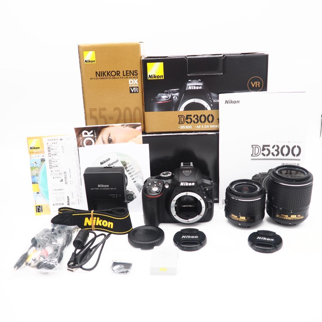Nikon D5300 ダブルレンズセット Wi-Fi機能付カメラ Amazon | Nikon デジタル一眼レフカメラ D5300 AF-P ダブルズーム