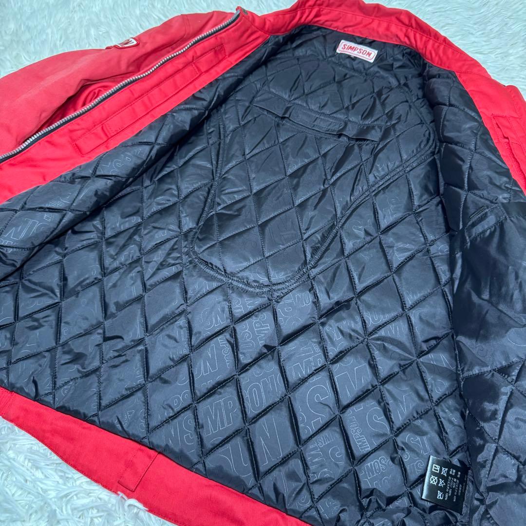 ☆SIMPSON Racing ジャケット レッド 4L 刺繍ロゴ キルティング - メルカリ