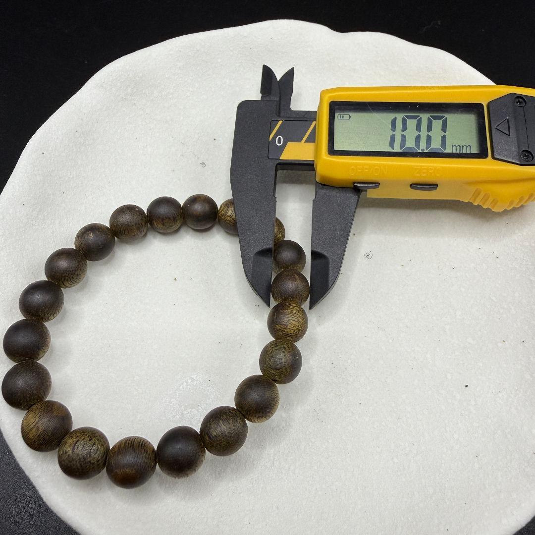 R056 極上緑油伽羅伽楠香奇楠香沈香手串 高級ブレスレット重さ：10.8g