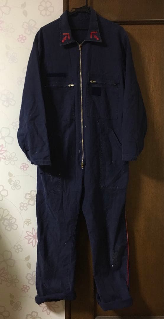 フランス ファイヤーマン オールインワン つなぎ ジャンプスーツ ヴィンテージ フランス ファイヤーマン オールインワン つなぎ ジャンプスーツ