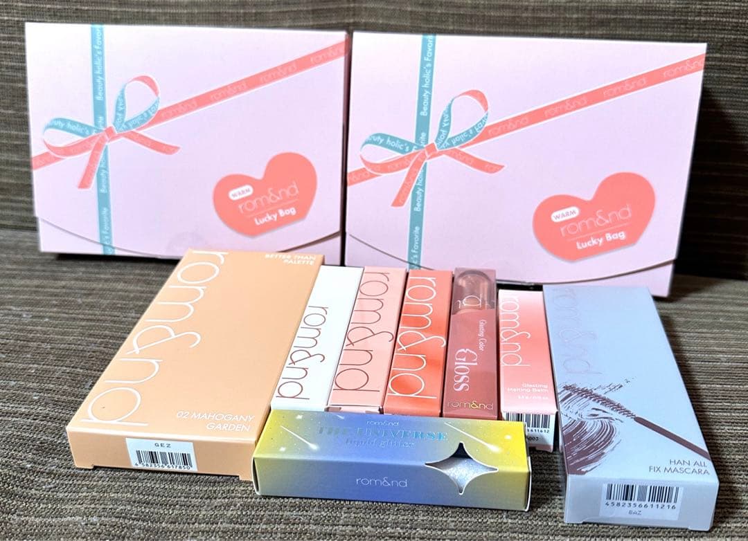 ドンキ限定　rom&nd Lucky Bag WARM パーソナルカラーによって選べるドン・キホーテ限定rom&ndラッキー