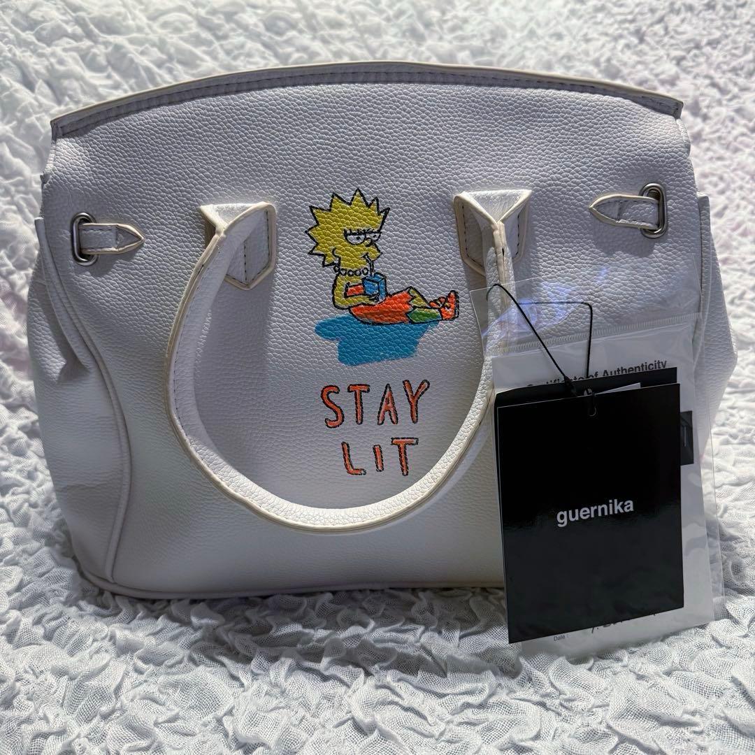 タグ付き未使用品】 ゲルニカ ペイントハンドバッグ ホワイト