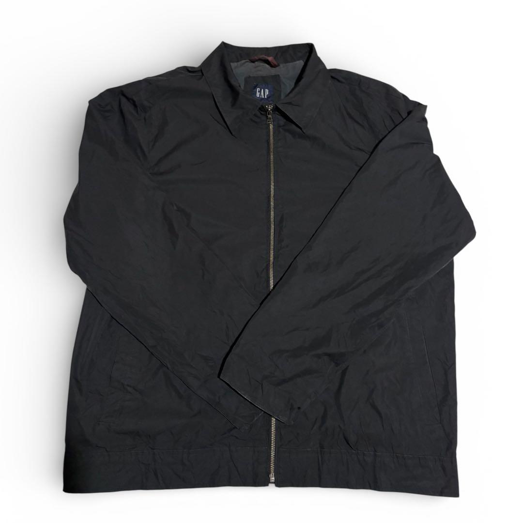 90s 00s old GAP ナイロンシェル ジップアップジャケット ブラック