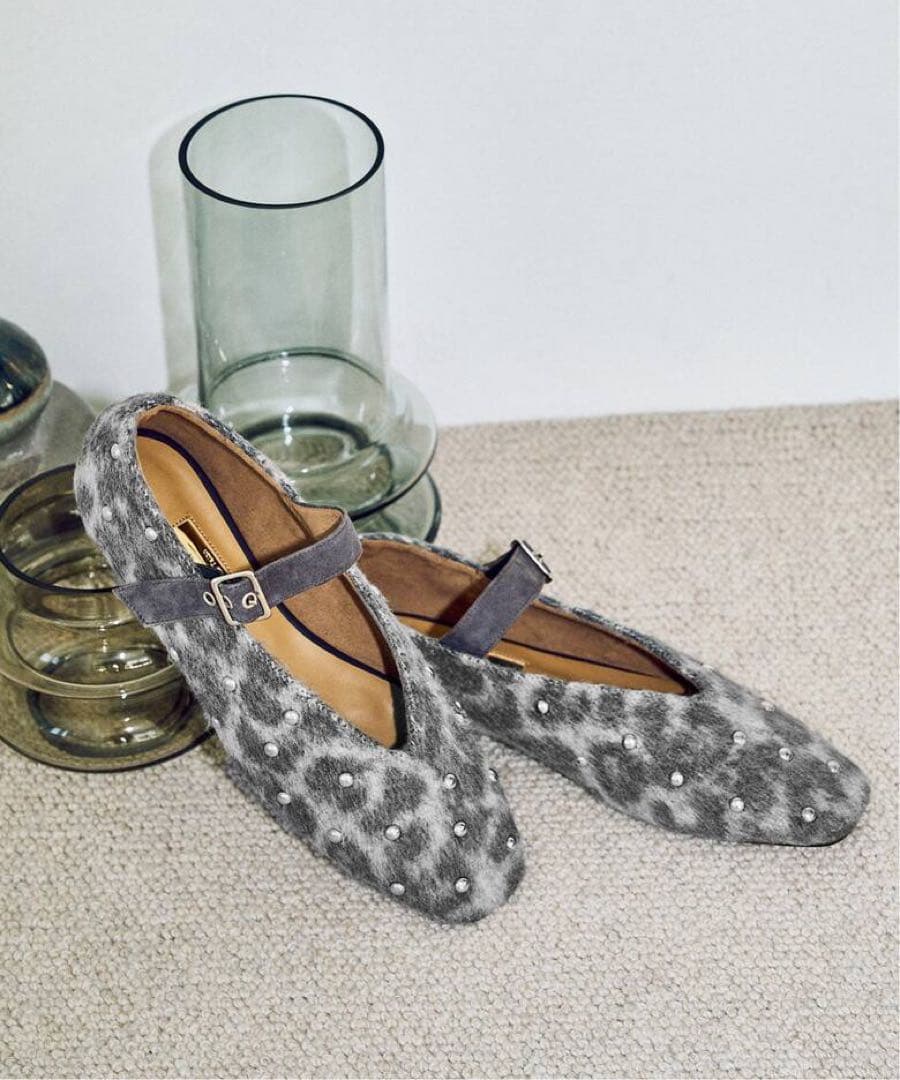 新品◆LE TALON GRISE EDGEスタッズメリージェーン◇23.5cm