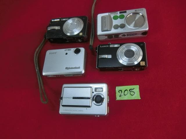 208：Panasonic 他～ コンパクトデジタルカメラ 5台 ジャンク
