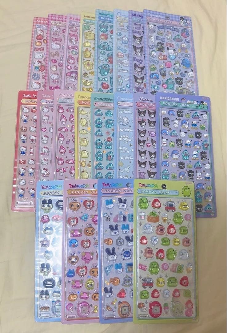 完全正規品 サンリオ たまごっち ボンボンドロップシール 20枚セットまとめ売り ボンボンドロップシールより「サンリオキャラクターズ（ミニサイズ