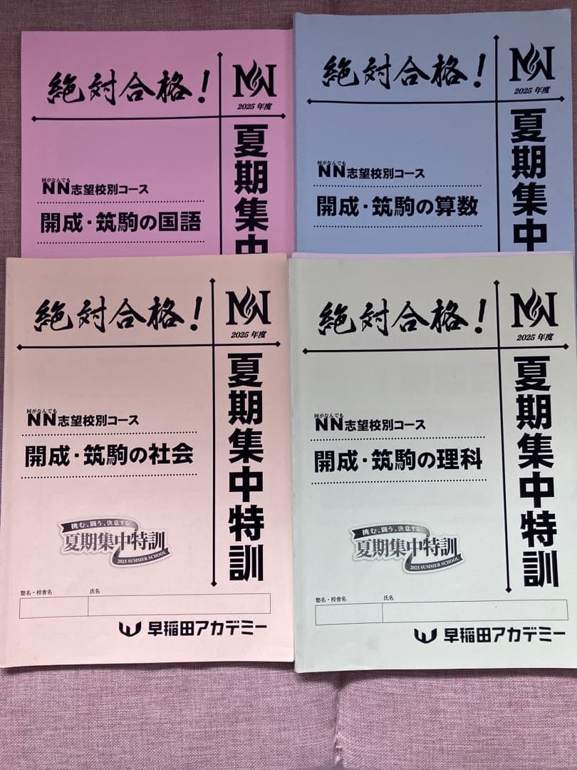 2026年入試N N開成　夏期集中特訓 四科 夏期集中特訓 | 進学塾・学習塾なら早稲田アカデミー