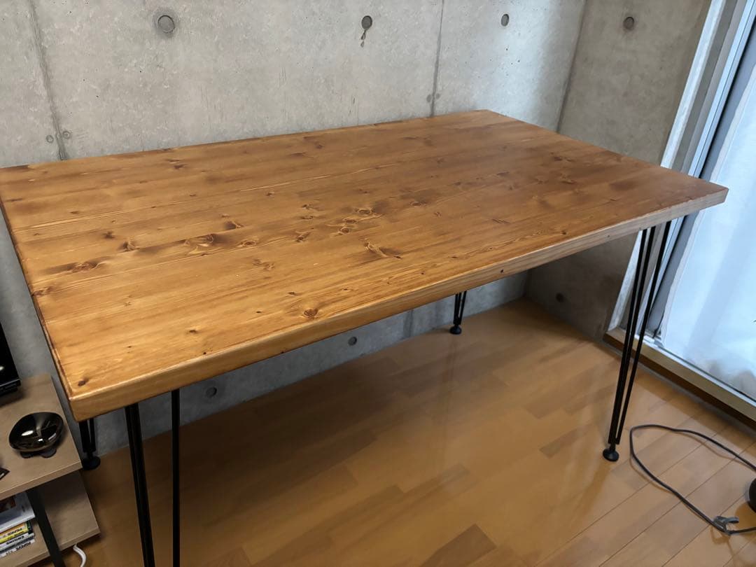 LOWYA ロウヤ ダイニングテーブル　70cm ✖︎120cm ライトブラウン ヴィンテージ風2人掛けダイニングテーブル3点セット(ライトブラウン