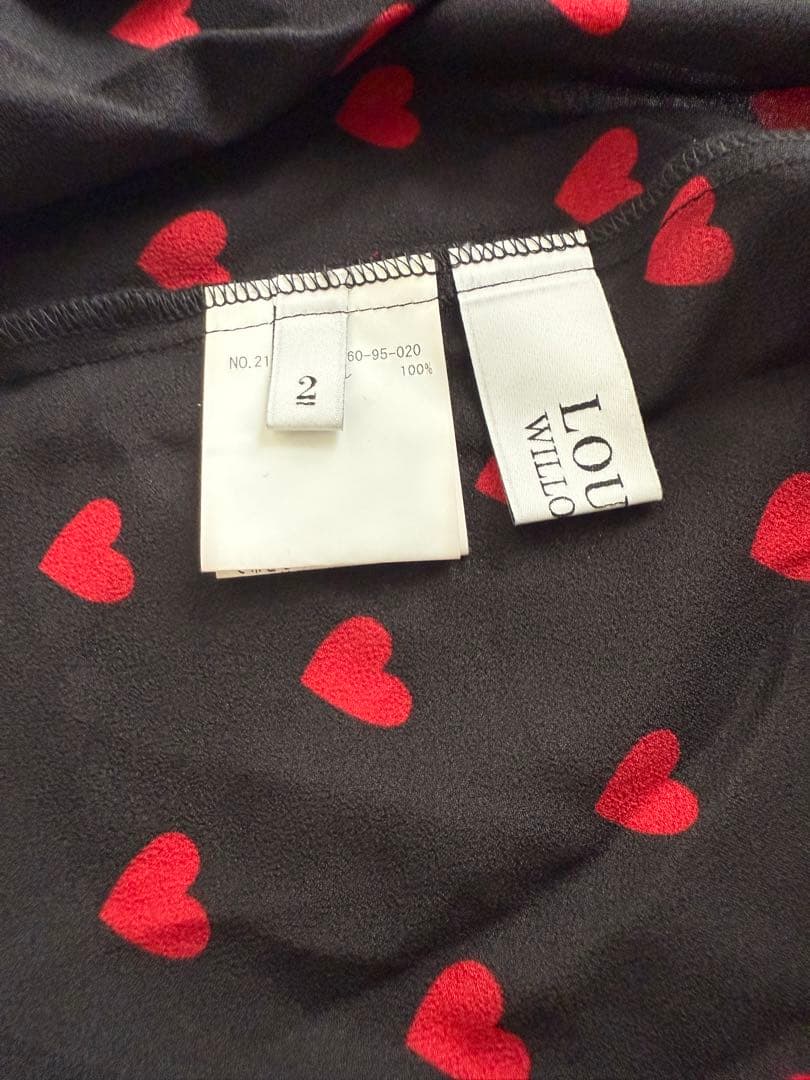 超美品 LOULOUWILLOUGHBY ハート柄フリルブラウス サイズ2 - メルカリ