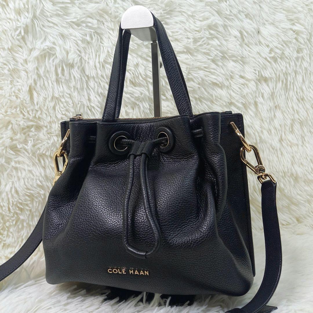 美品】コールハーン スモールバケットバッグ 2way ショルダーバッグ