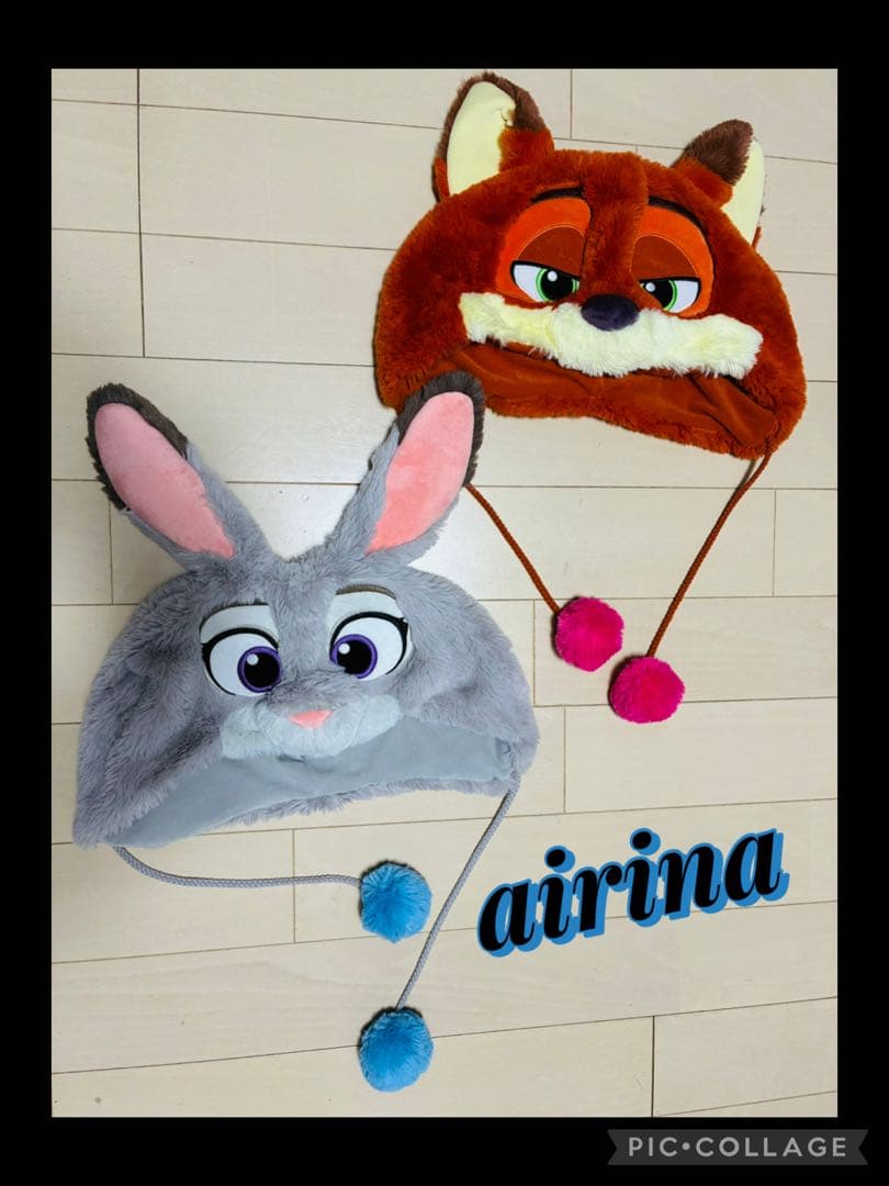 ズートピア♡ジュディ＆ニック♡ファンキャップ Nick girl's × Judy girl's🦊🐰🩵 念願のズートピアファンキャップで4