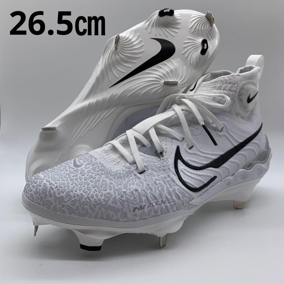NIKE 野球 スパイク 白 ホワイト 軽量 ミドルカット 26.5㎝ - メルカリ