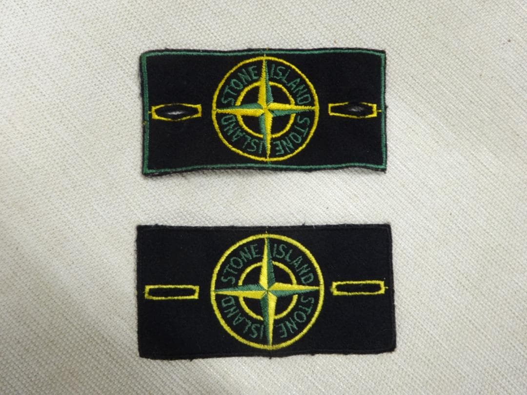 STONE ISLAND 【ストーンアイランド】ワッペン 2枚(黒・緑縁）no8