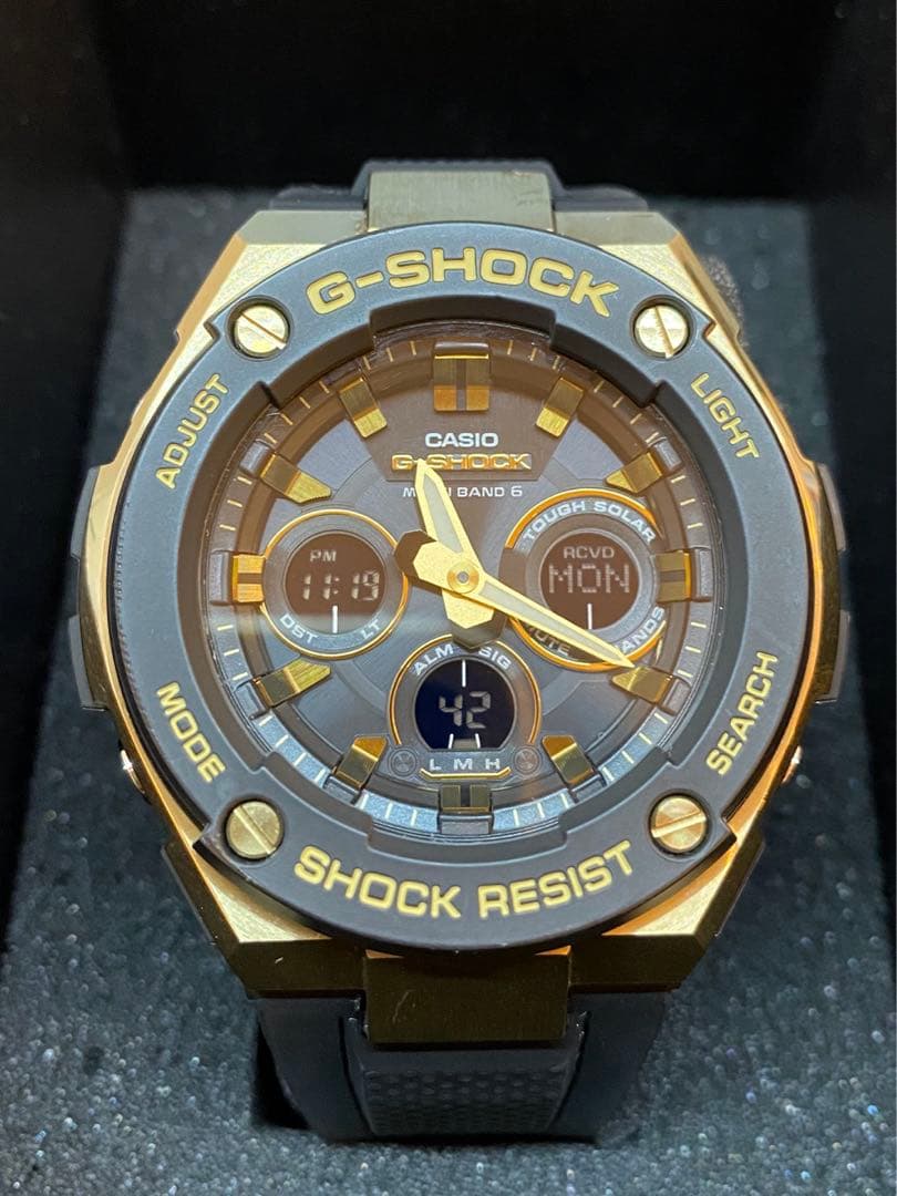 【極美品】G-SHOCK GST-W300G 1A9JF ゴールド 電波ソーラー GST-W300G-1A9JF | CASIO