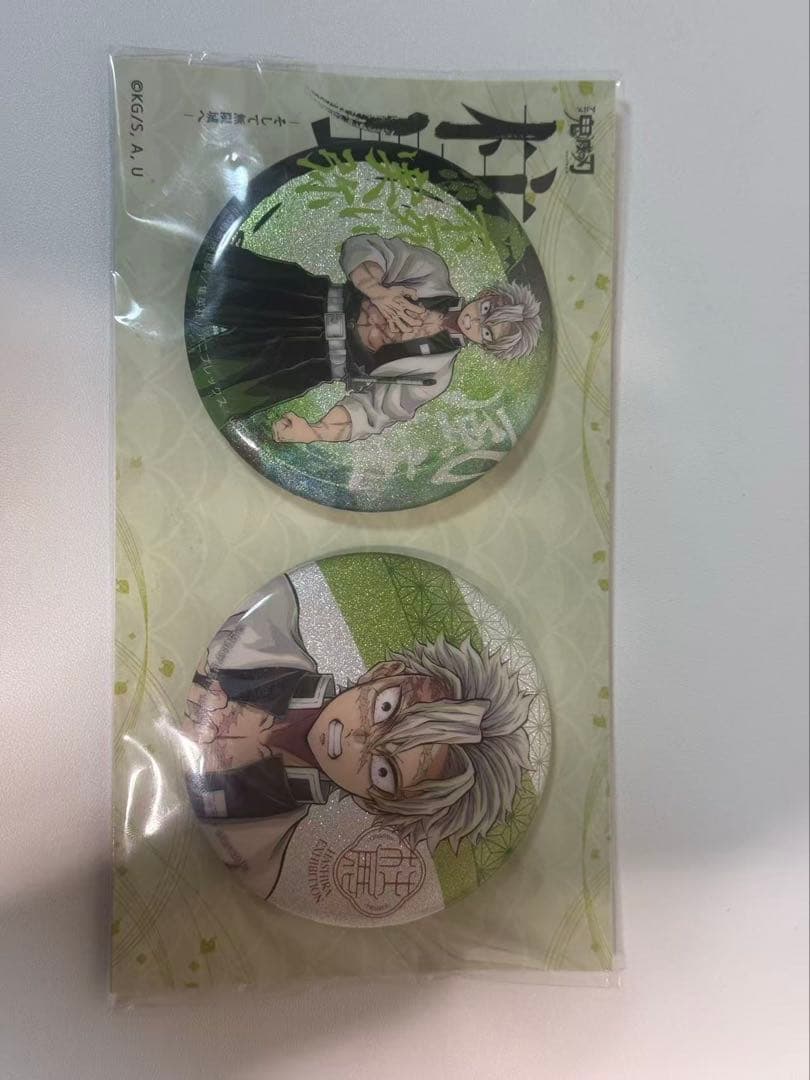 鬼滅の刃 柱展 キービジュアル グリッター缶バッジセット 不死川実弥