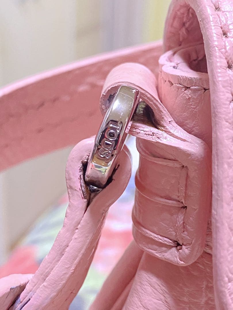 春色セールTOD'S トッズ ショルダーバッグ ピンク 訳あり特価 保存袋