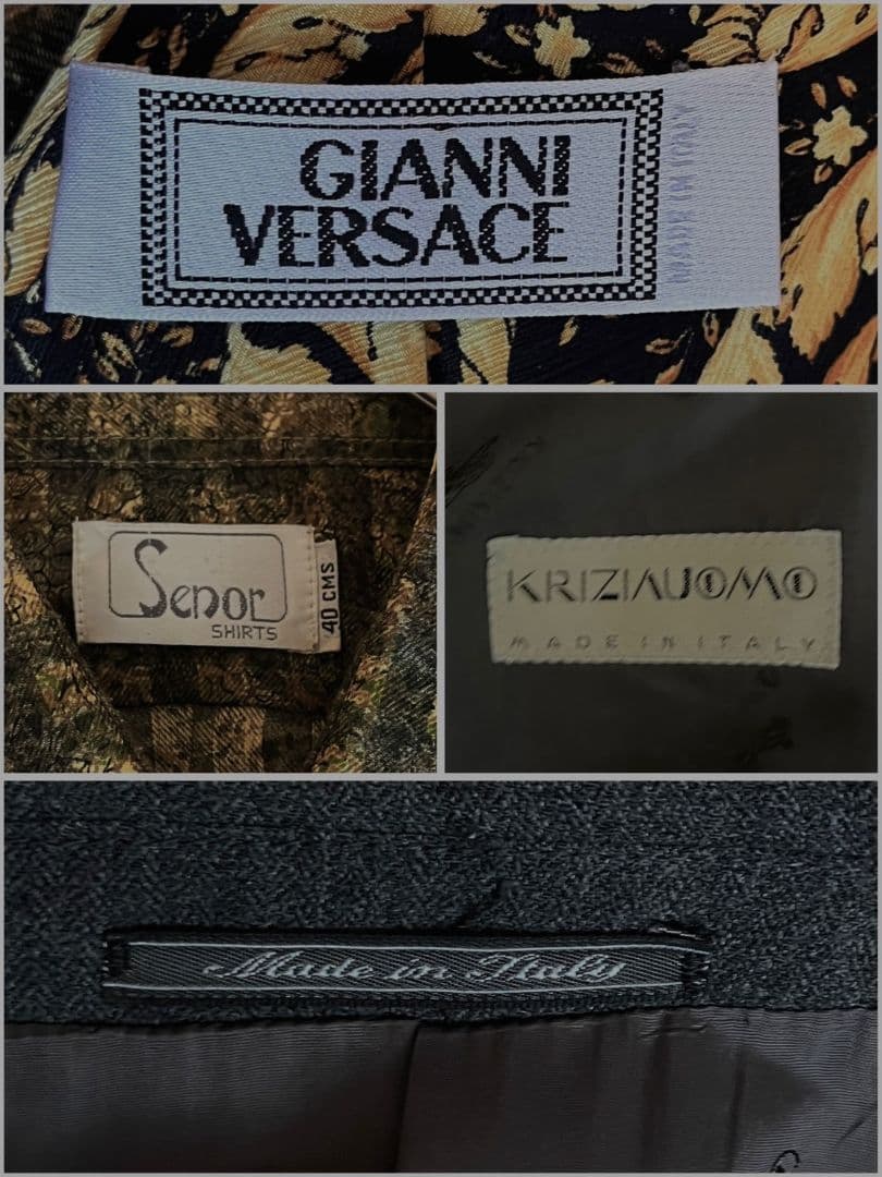 極美品✨豪華5点セット✨イタリア製ダブルスーツVERSACEネクタイ ピンズ