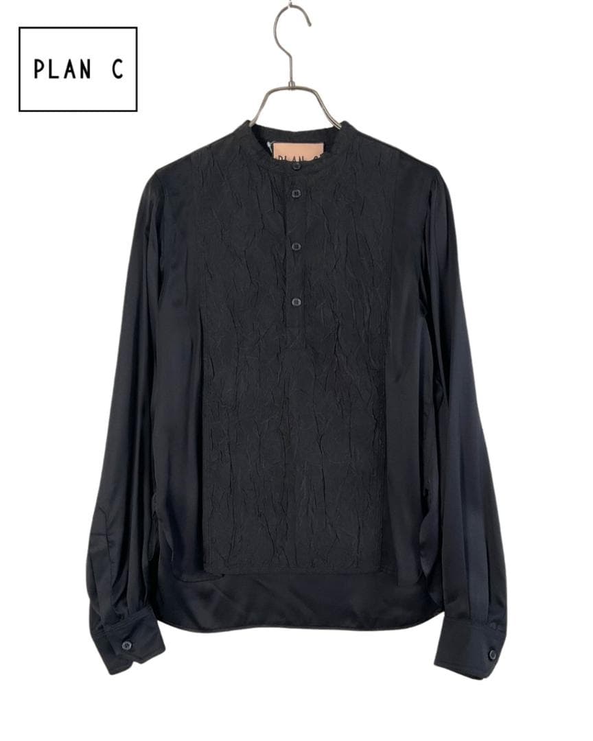 【新品】Plan C 身頃切り替えレーヨンシャツ 38 WINTER SALE】PLAN C(プラン シー)ABCJF65KS0/TV028 レーヨンポンチ