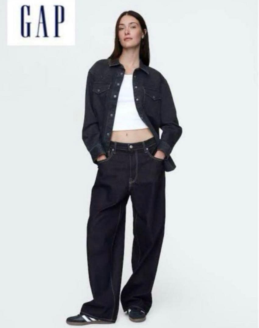 gapスーパーバギーデニム ダーククリンス - メルカリ