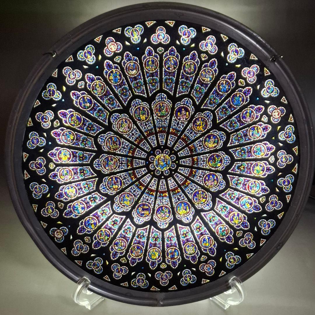 ★幻想的★ノートルダム大聖堂 パリ ステンドグラス グラスマスターズ バラ窓 ノートルダム寺院のバラ窓 パリ | 写真 | アールクリエーション