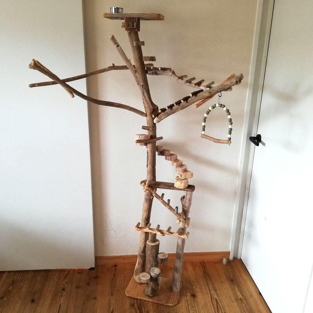 バードアスレチックジム大型 ㉟ 天然木 自然木 流木 止まり木 インコ