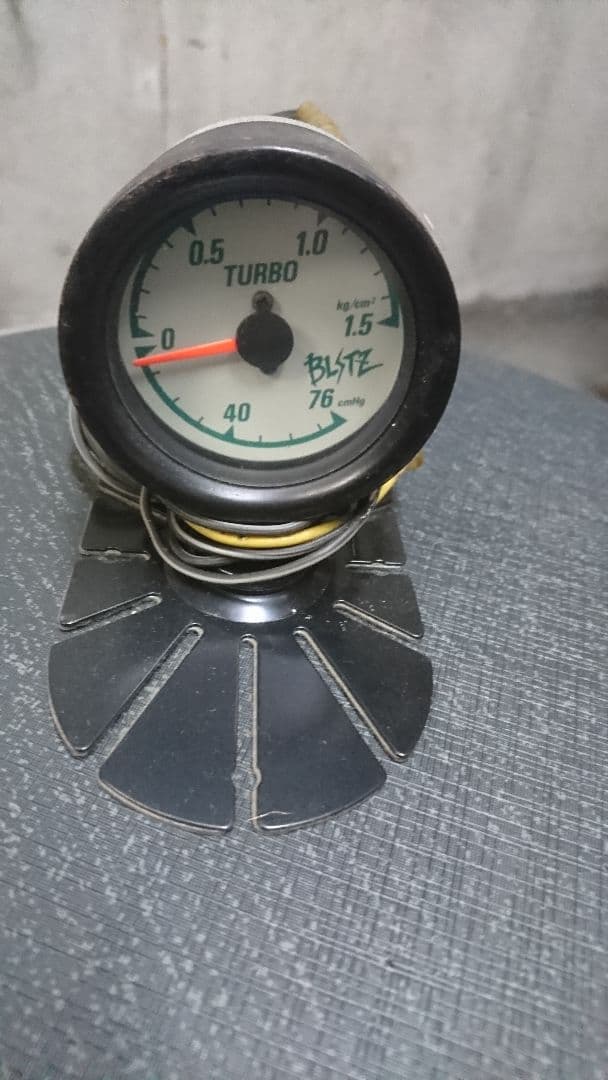 BLITZ ブーストメーター 機械式 52パイ BLITZ RACING ブースト計 機械式 当時物 ホワイトパネル 52パイ