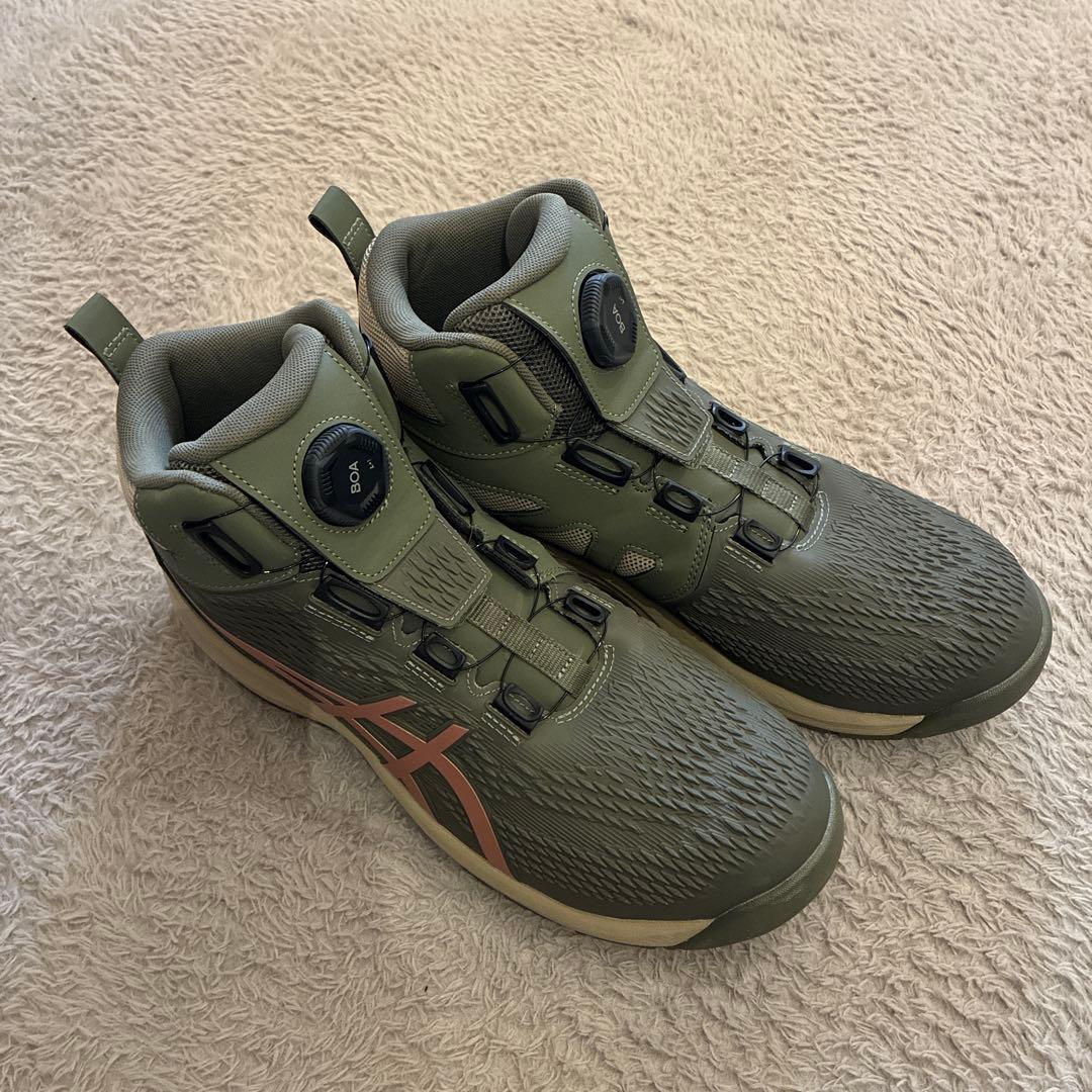 アシックス安全靴 CP122 マントルグリーン×ローズゴールド28㎝ ウィンジョブ® CP122 BOA® 3E相当 | マントルグリーン×ローズゴールド