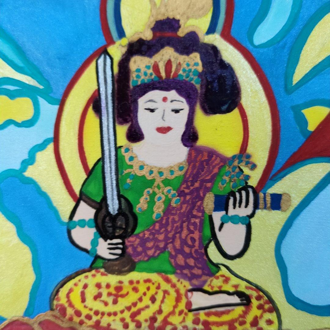 あいはら友子赤富士に文殊菩薩 学業知恵、事業仕事成就 御守り軽量